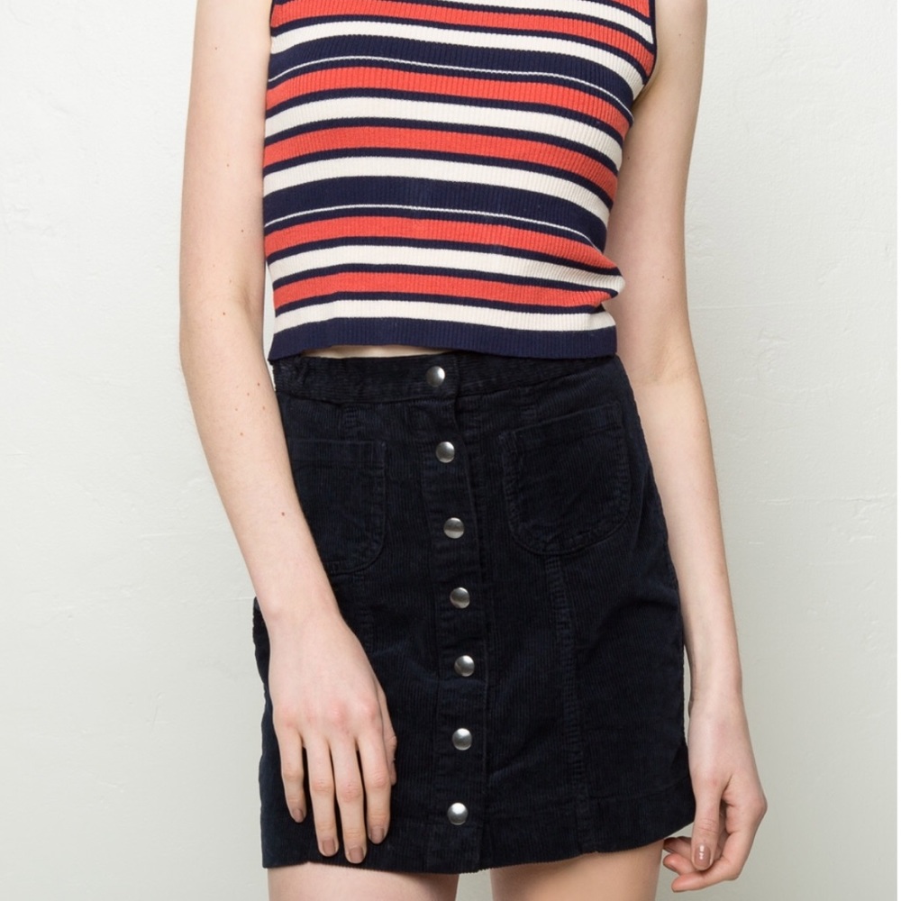 Brandy Melville: Small, button up corduroy skirt.
